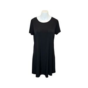 Michael Michael Kors black short sleeve shift dress size M